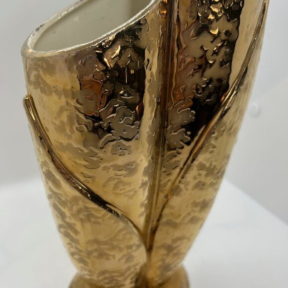 Vintage Savoy Weeping Gold Vase, 24k Gold coating - Picture 2 of 11